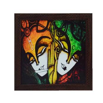 Radha Krishna Design Satin Matt Texture UV Art Painting 1