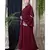 Maroon Nazneen Embroidered Pocket, Bell Sleeve Casual Abaya