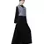 Black Nazneen Extra Contrast Jacket Executive Abaya