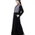 Black Nazneen Extra Contrast Jacket Executive Abaya