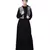 Black Nazneen Extra Contrast Jacket Executive Abaya