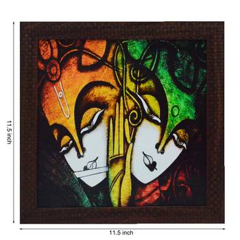 Radha Krishna Design Satin Matt Texture UV Art Painting 2