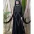 Black Nazneen Hand Embroidered Party Abaya