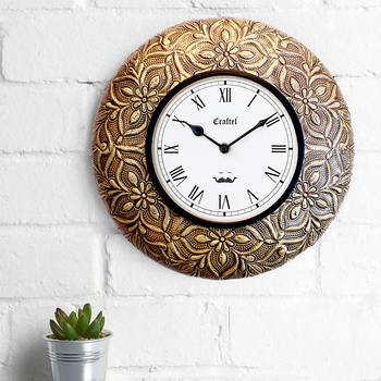 12" Antique Brass Metal Decorative wall clock 1