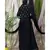 Black Nazneen Hand Embroidered Party Abaya