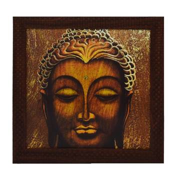 Spritual Buddha Head Satin Matt Texture UV Art Painting 1