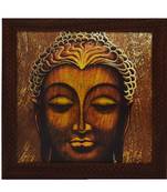 Spritual Buddha Head Satin Matt Texture UV Art Painting