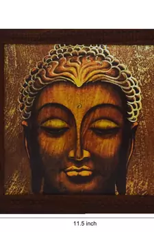 Spritual Buddha Head Satin Matt Texture UV Art Painting