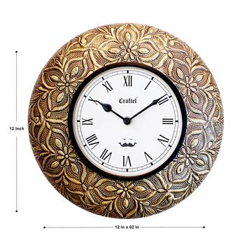 12" Antique Brass Metal Decorative wall clock 3