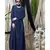 Blue Nazneen Hand Embroidered Party Abaya