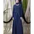 Blue Nazneen Hand Embroidered Party Abaya