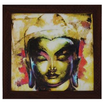 Spritual Buddha Head Satin Matt Texture UV Art Painting 1