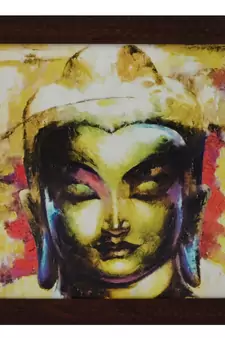 Spritual Buddha Head Satin Matt Texture UV Art Painting