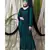 Green Nazneen Full Hand Embellished Party Abaya