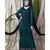 Green Nazneen Full Hand Embellished Party Abaya