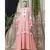 Peach Nazneen Bell Sleeve Flowers Around Knee Party Abaya