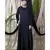 Black Nazneen Diamond Motif Hand Embroidered Flare Nida Abaya