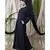 Black Nazneen Diamond Motif Hand Embroidered Flare Nida Abaya