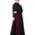 Black Nazneen Front Embroidered Zip At Neck Nida Abaya