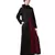 Black Nazneen Front Embroidered Zip At Neck Nida Abaya