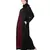 Black Nazneen Front Embroidered Zip At Neck Nida Abaya