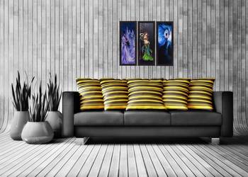 Set Of 3 Beautiful Angels Satin Matt Texture UV Art Painting 2