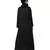 Black Nazneen Front Embroidered Zip At Neck Nida Abaya