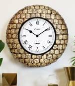 12" Antique Brass Metal Decorative wall clock