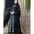 Black Nazneen Front Embroidered Zip At Neck Nida Abaya