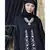 Black Nazneen Front Embroidered Zip At Neck Nida Abaya