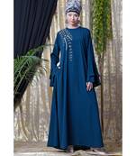 Blue Nazneen Hand Work Teal Party Abaya
