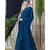Blue Nazneen Hand Work Teal Party Abaya