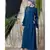 Blue Nazneen Hand Work Teal Party Abaya