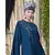 Blue Nazneen Hand Work Teal Party Abaya