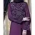 Purple Nazneen Front And Sleeve Hand Embroidered Party Abaya