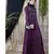 Purple Nazneen Front And Sleeve Hand Embroidered Party Abaya
