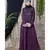 Purple Nazneen Front And Sleeve Hand Embroidered Party Abaya