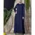 Blue Nazneen Front And Sleeve Hand Embroidered Party Abaya