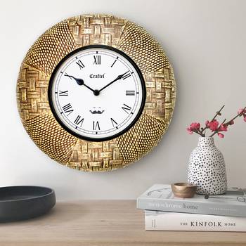 12" Antique Brass Metal Decorative wall clock 1