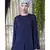 Blue Nazneen Front And Sleeve Hand Embroidered Party Abaya