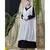Pink Nazneen Embroidered Neck Band Double Layer Party Abaya