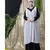 Pink Nazneen Embroidered Neck Band Double Layer Party Abaya