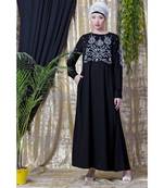Black Nazneen Embroidered Party Abaya