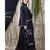 Black Nazneen Front Hand Embroidered Bell Sleeve Party Abaya