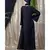 Black Nazneen Front Hand Embroidered Bell Sleeve Party Abaya