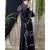 Black Nazneen Front Hand Embroidered Bell Sleeve Party Abaya