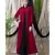 Maroon Nazneen Contrast Yoke Black/Peach  Casual Abaya
