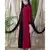 Maroon Nazneen Contrast Yoke Black/Peach  Casual Abaya
