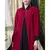 Maroon Nazneen Contrast Yoke Black/Peach  Casual Abaya