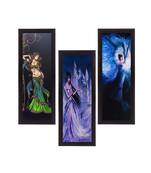 Set Of 3 Beautiful Angels Satin Matt Texture UV Art Painting